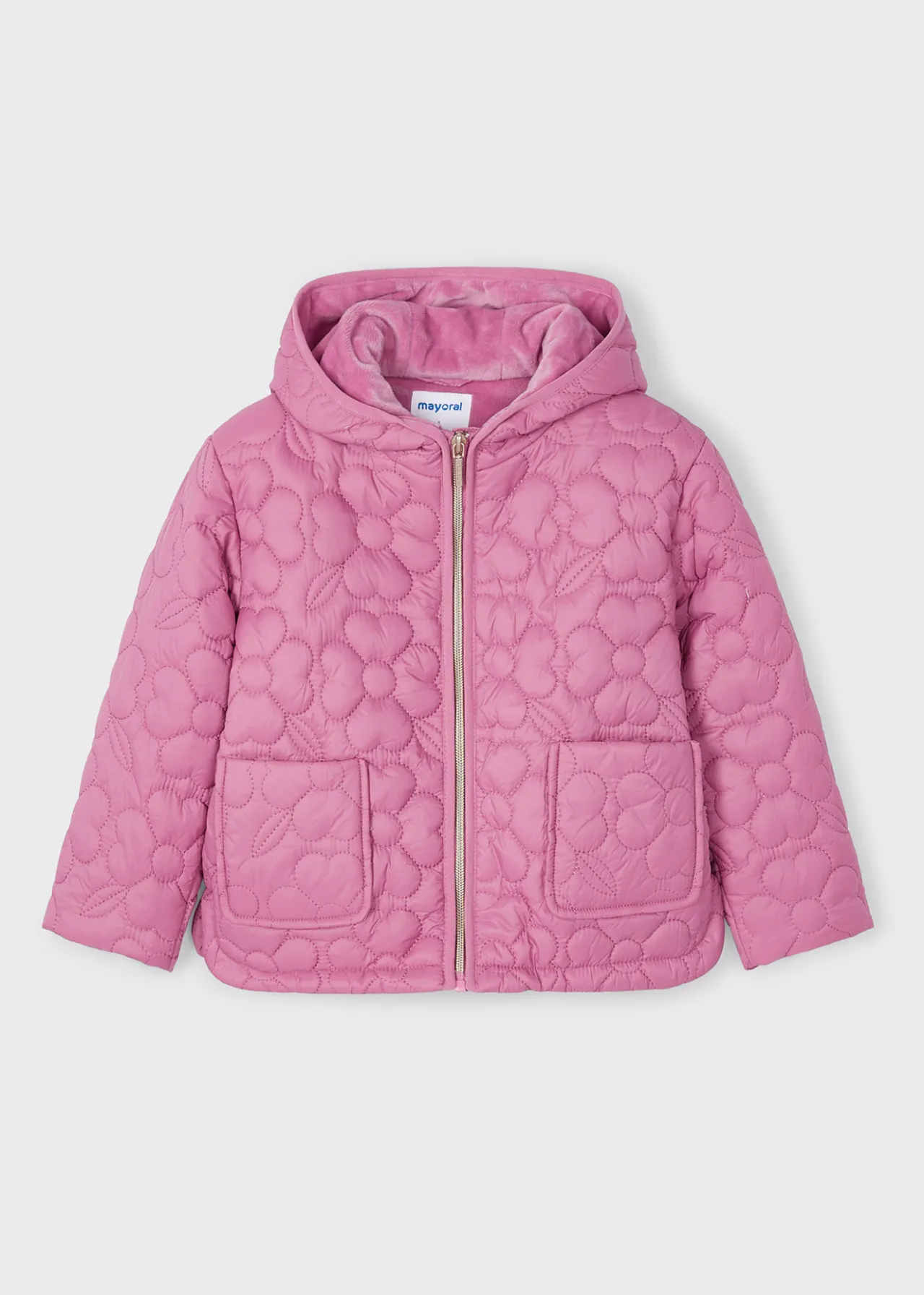 Mayoral Girl Floral Quilted Coat