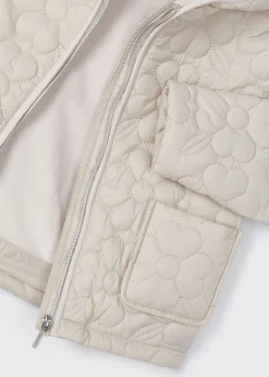 Mayoral Girl Floral Quilted Coat