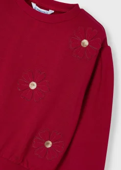 Mayoral Girl Flower Applique Sweater