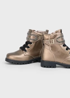 Mayoral Girl Glitter Biker Boots