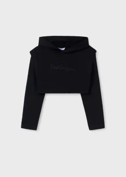Mayoral Girl Hooded Sweatshirt Dress
