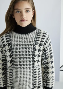 Mayoral Girl Houndstooth Knit Dress