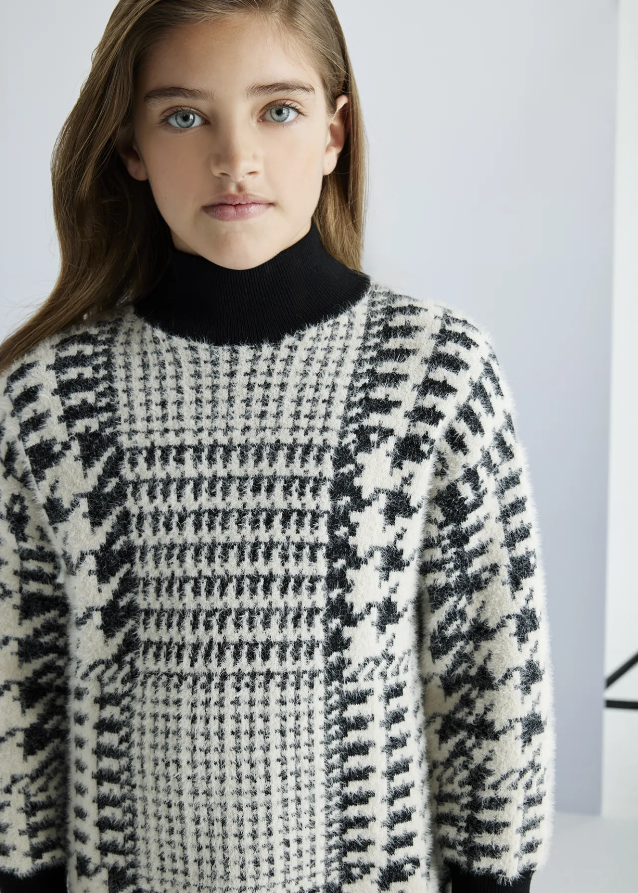 Mayoral Girl Houndstooth Knit Dress