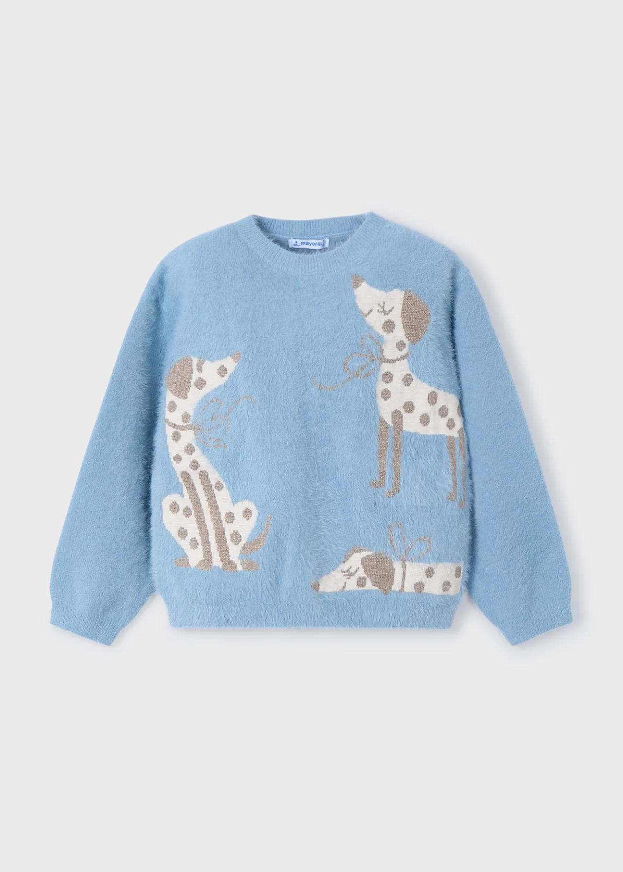 Mayoral Girl Intarsia Puppy Sweater