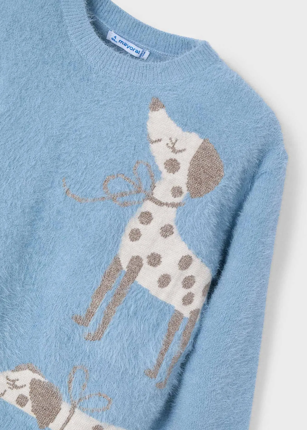 Mayoral Girl Intarsia Puppy Sweater