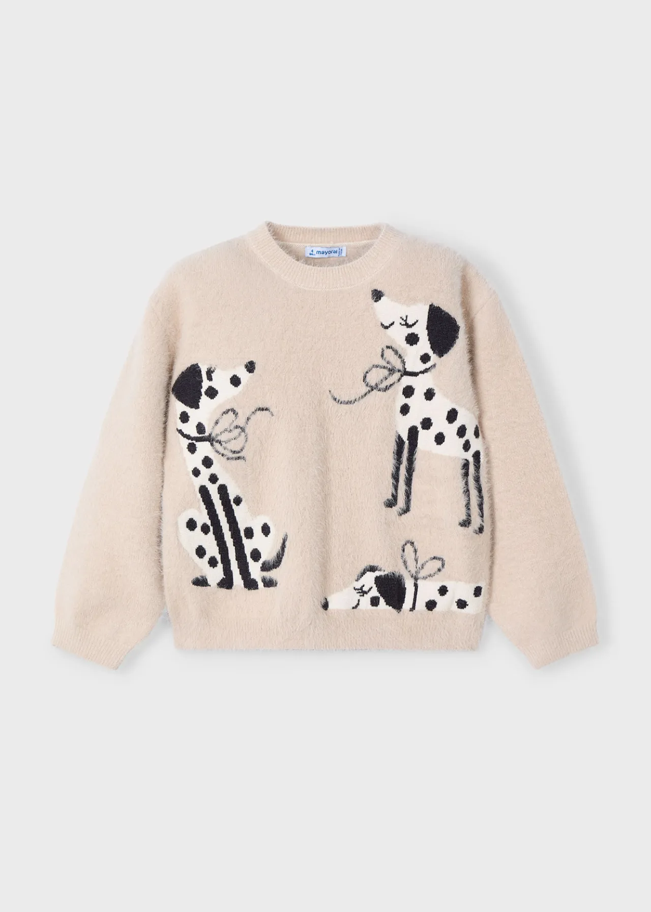 Mayoral Girl Intarsia Puppy Sweater