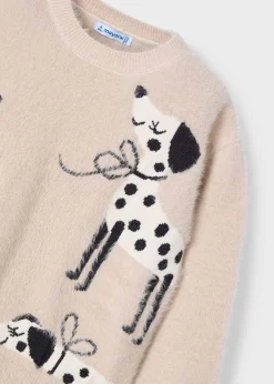Mayoral Girl Intarsia Puppy Sweater