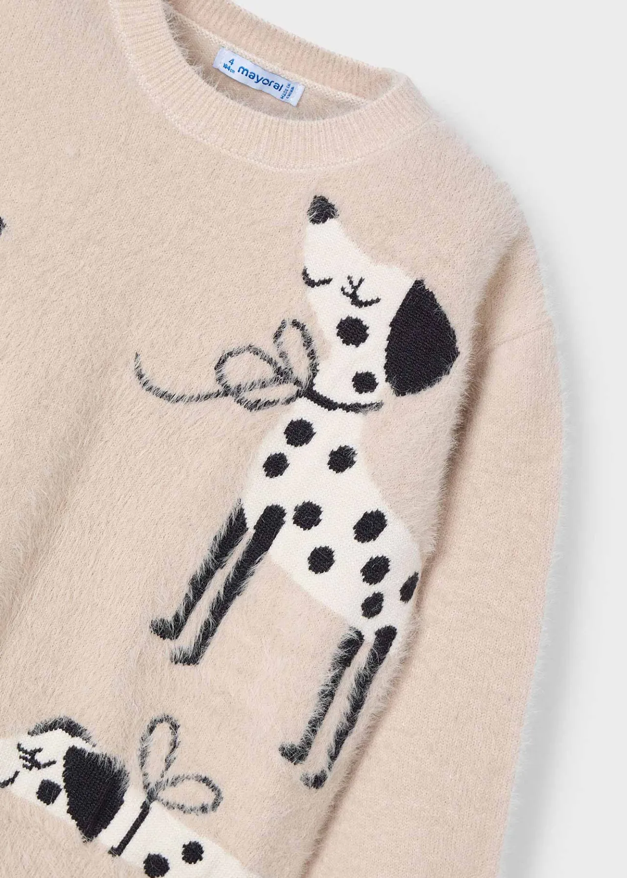 Mayoral Girl Intarsia Puppy Sweater