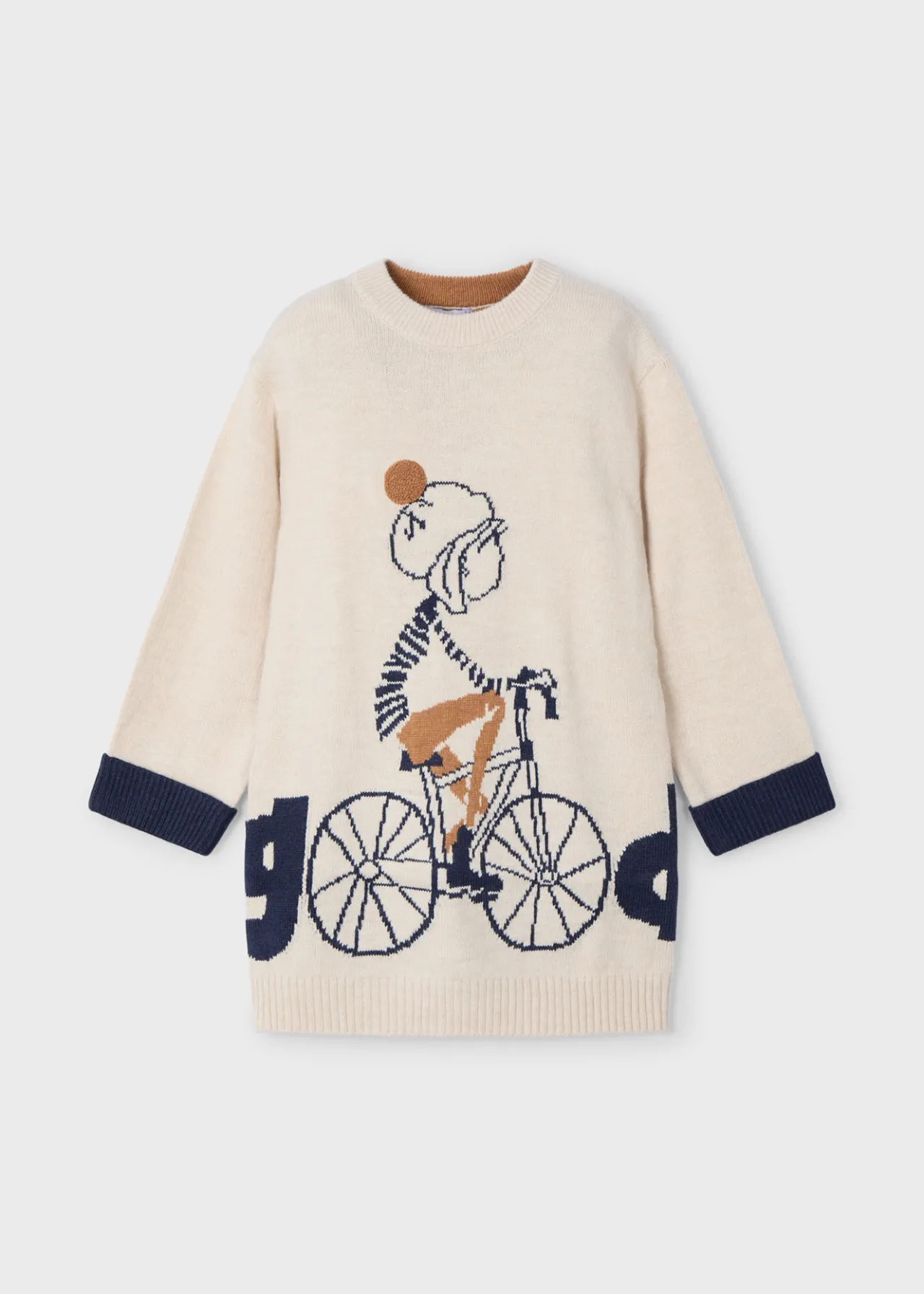 Mayoral Girl Knit Bike Sweater Dress