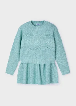 Mayoral Girl Knit Skirt and Sweater Set