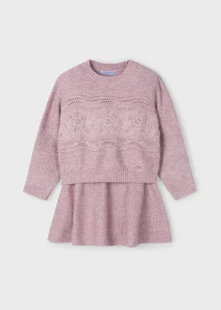 Mayoral Girl Knit Skirt and Sweater Set