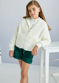 Mayoral Girl Knit Zip Hoodie