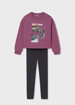 Mayoral Girl Leggings and Sweatshirt Set