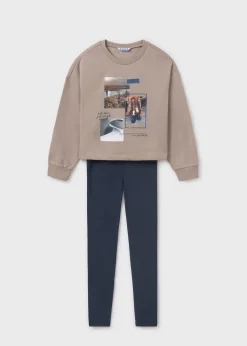 Mayoral Girl Leggings and Sweatshirt Set