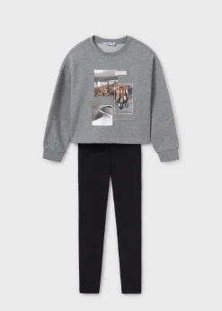 Mayoral Girl Leggings and Sweatshirt Set