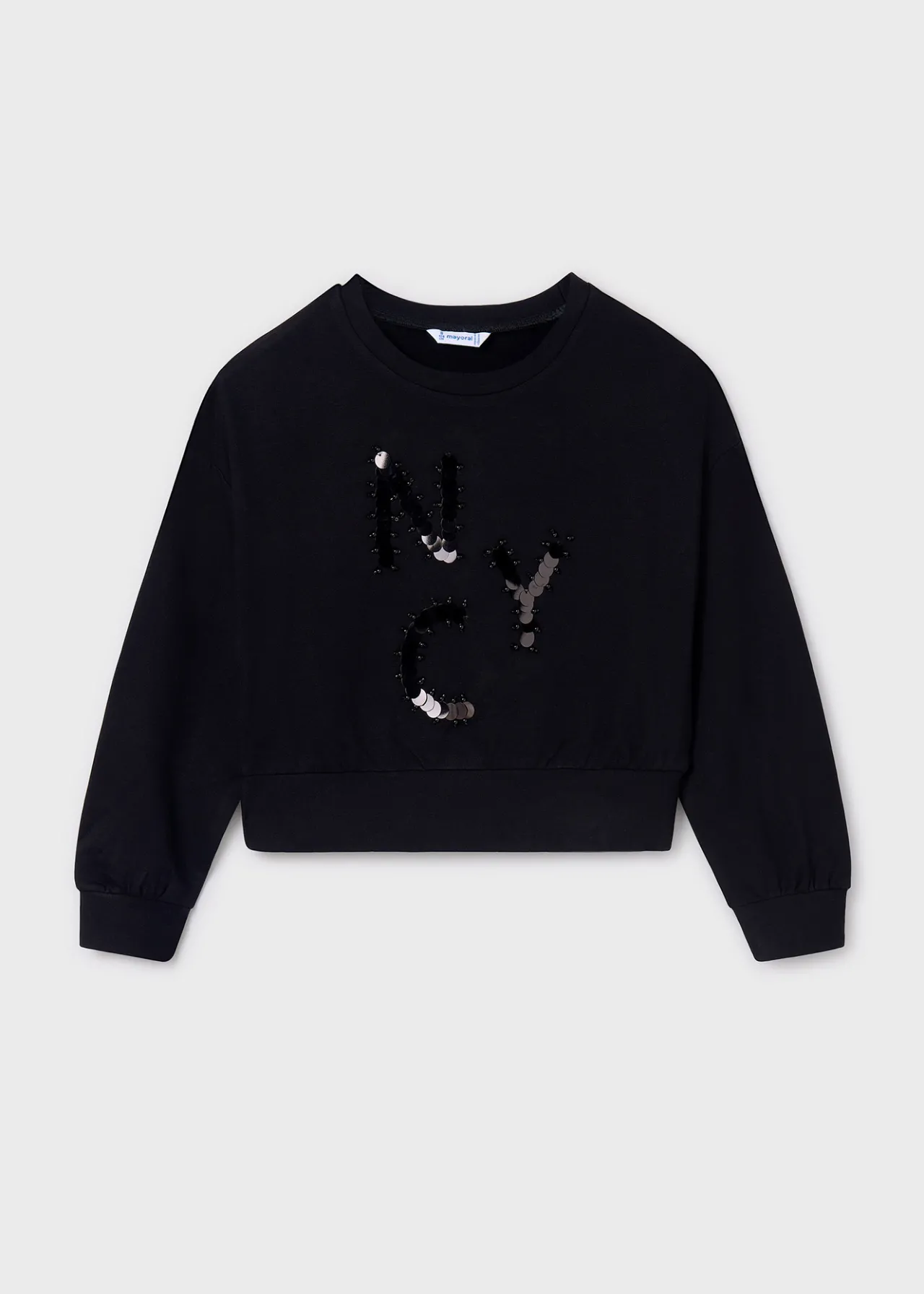 Mayoral Girl Letter Applique Sweatshirt