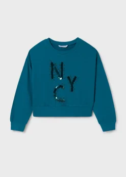 Mayoral Girl Letter Applique Sweatshirt