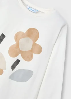 Mayoral Girl Long-Sleeve Flowers T-Shirt
