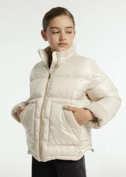 Mayoral Girl Padded Coat with Faux Sheepskin