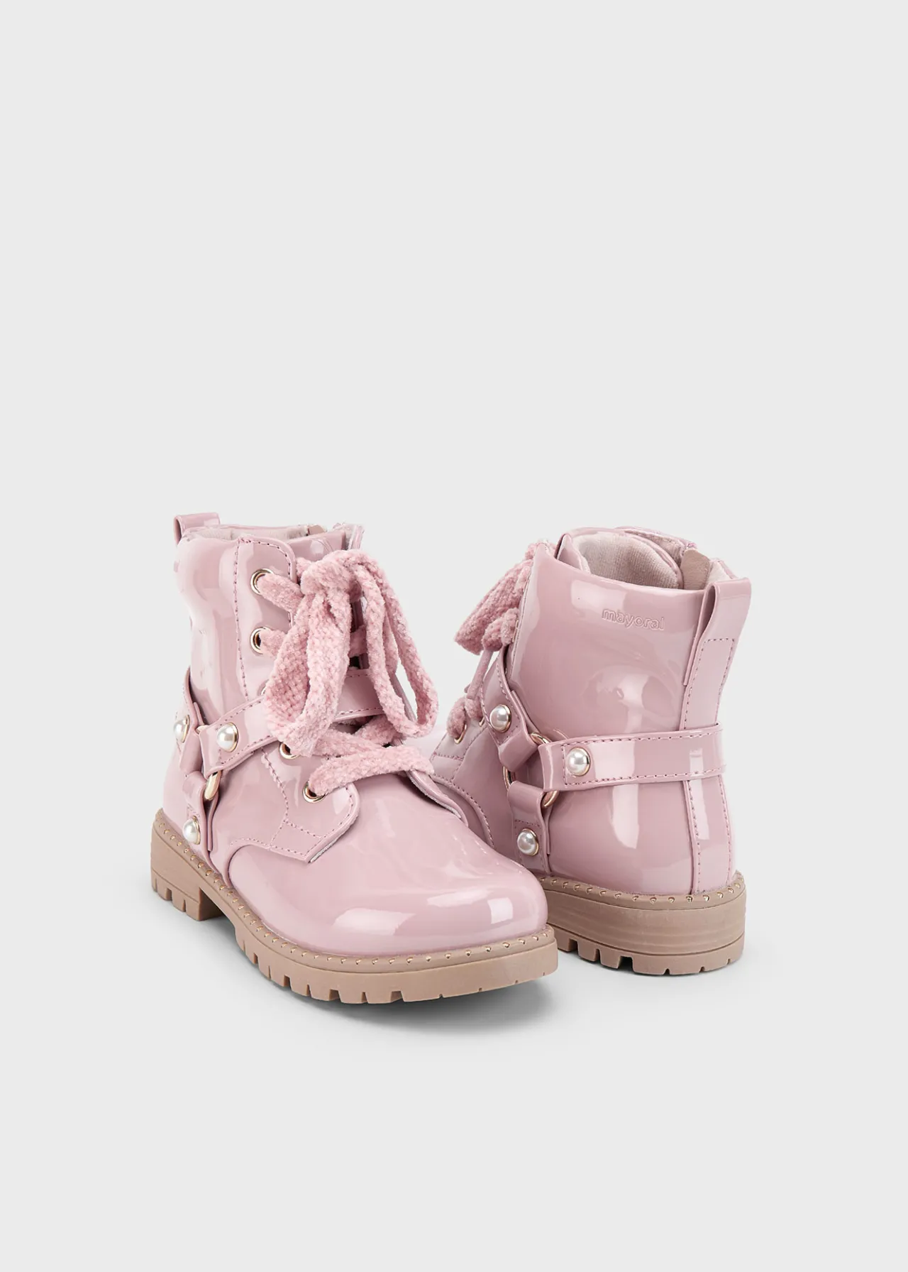 Mayoral Girl Patent Leather Biker Boots