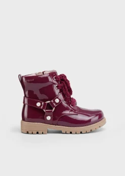Mayoral Girl Patent Leather Biker Boots