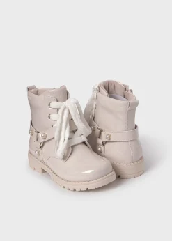 Mayoral Girl Patent Leather Biker Boots
