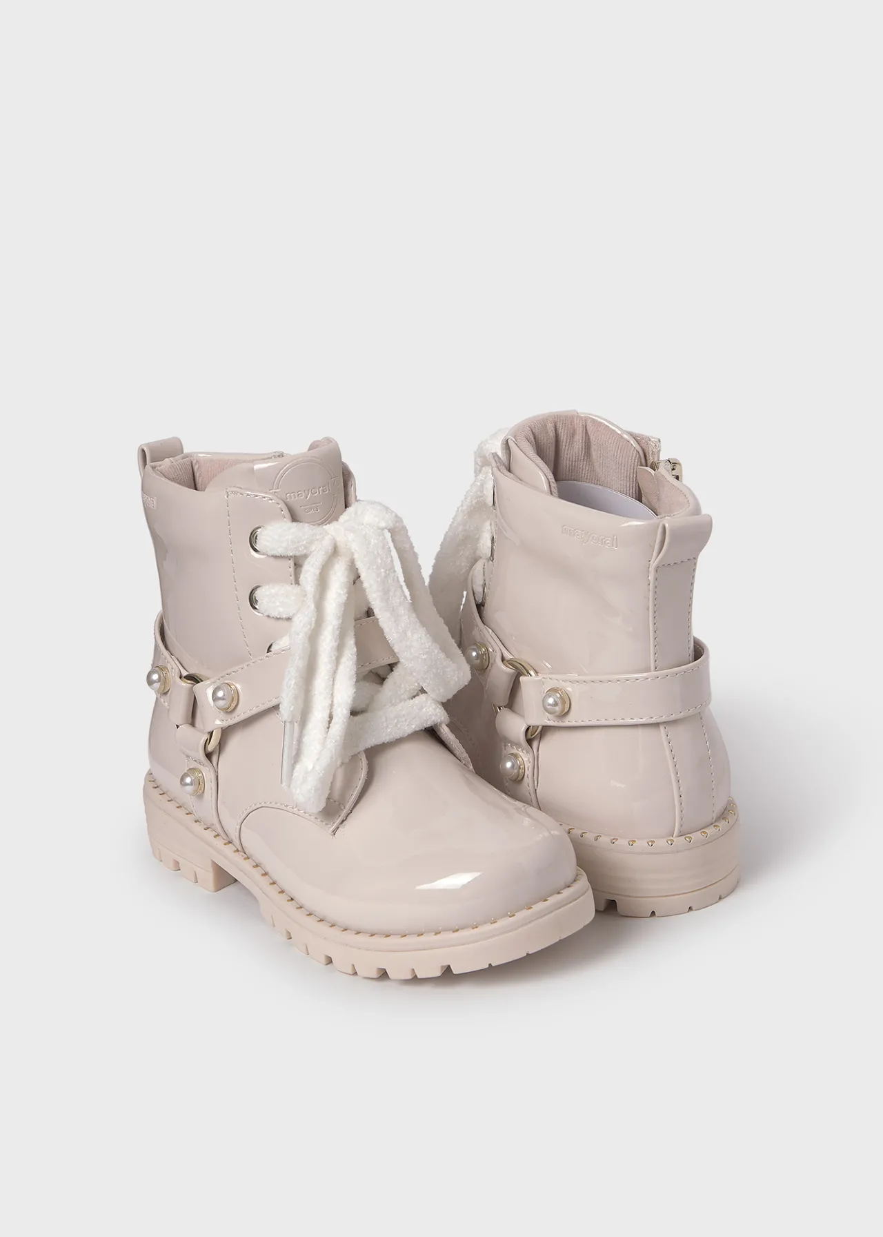 Mayoral Girl Patent Leather Biker Boots