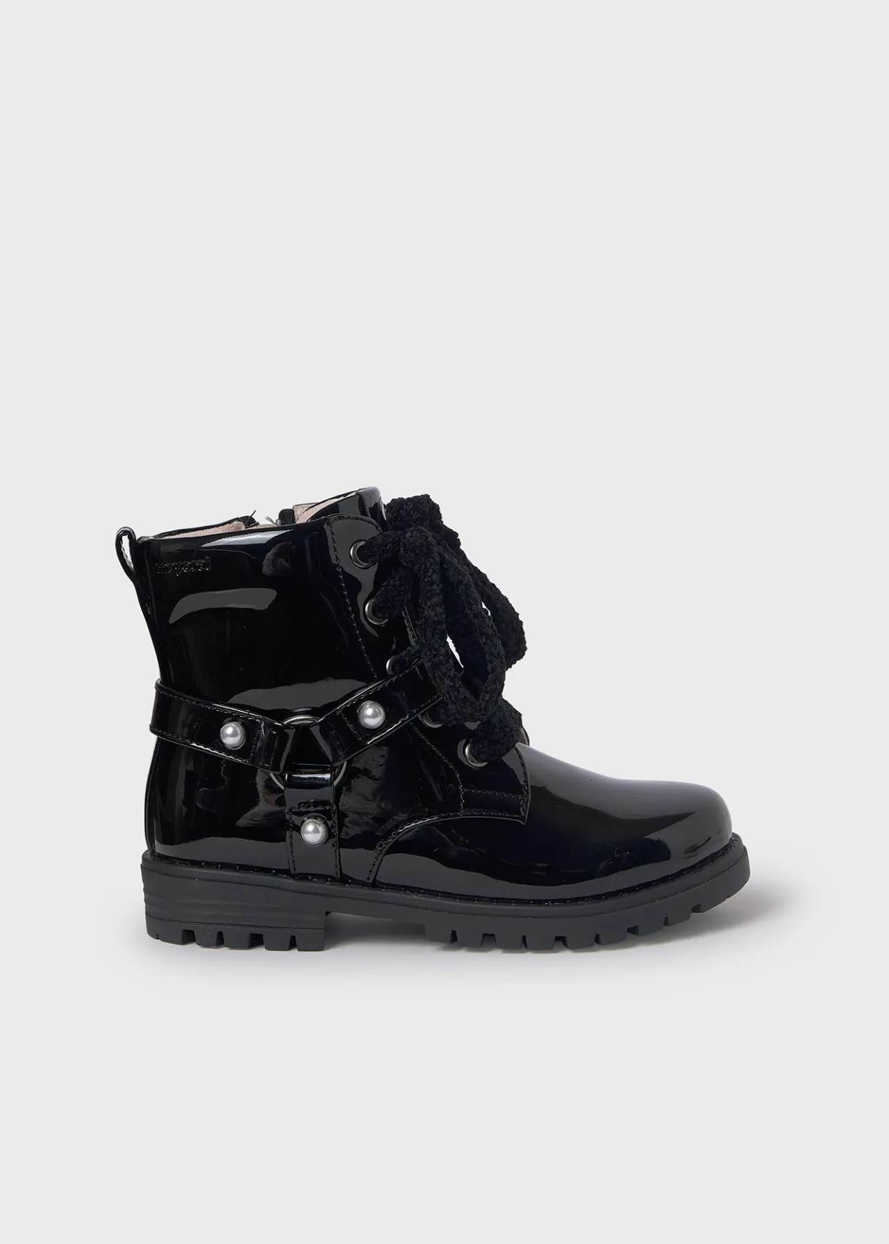 Mayoral Girl Patent Leather Biker Boots