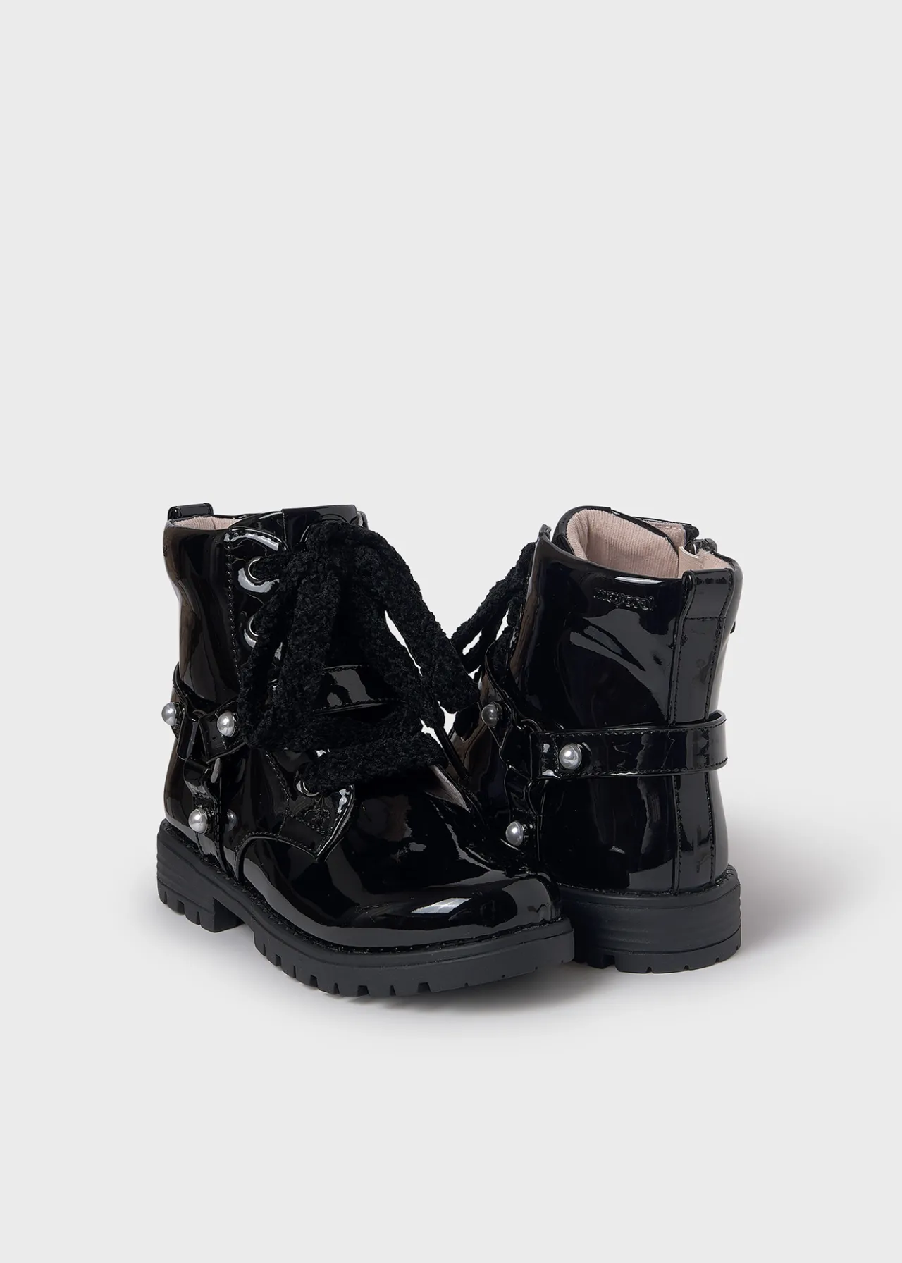 Mayoral Girl Patent Leather Biker Boots