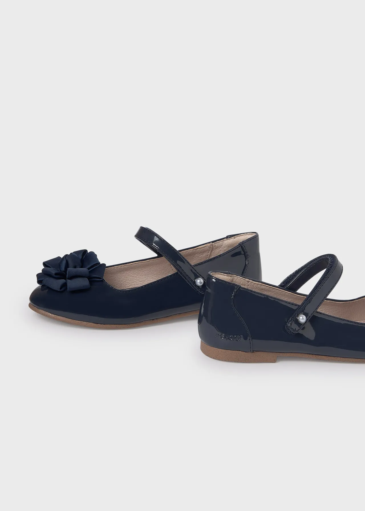 Mayoral Girl Patent Leather Flower Mary Janes