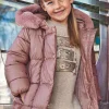 Mayoral Girl Pearlescent Long Coat