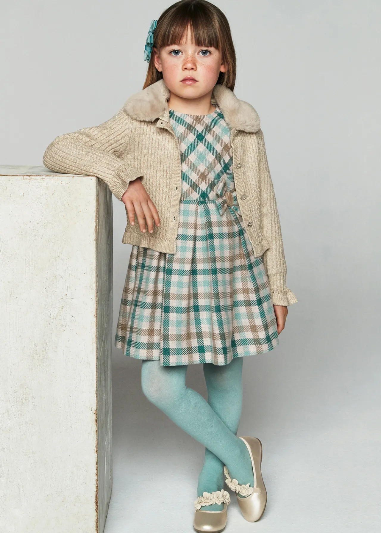 Mayoral Girl Plaid Dress