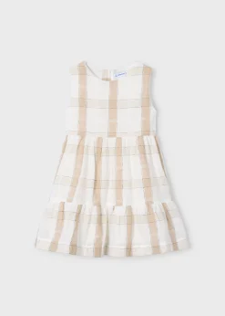 Mayoral Girl Plaid Linen Dress