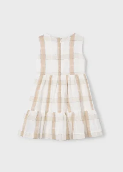 Mayoral Girl Plaid Linen Dress
