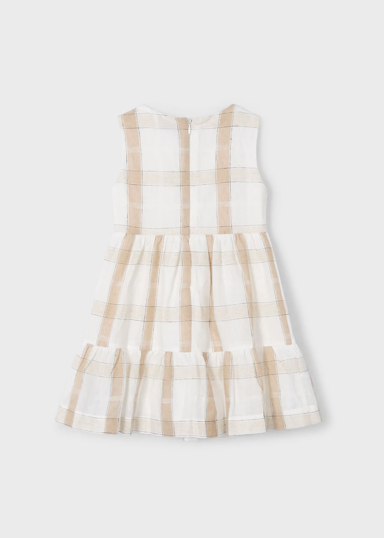 Mayoral Girl Plaid Linen Dress