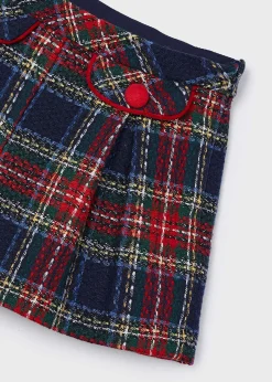 Mayoral Girl Plaid Shorts