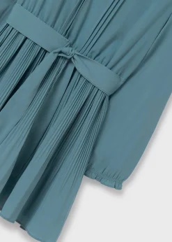 Mayoral Girl Pleated Crepe Dress