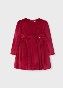 Mayoral Girl Pleated Velvet Dress