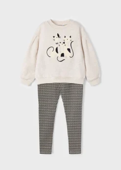 Mayoral Girl Print Sweatshirt and Leggings Set