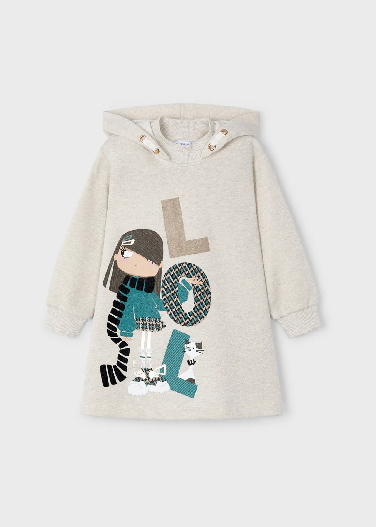 Mayoral Girl Print Sweatshirt Dress