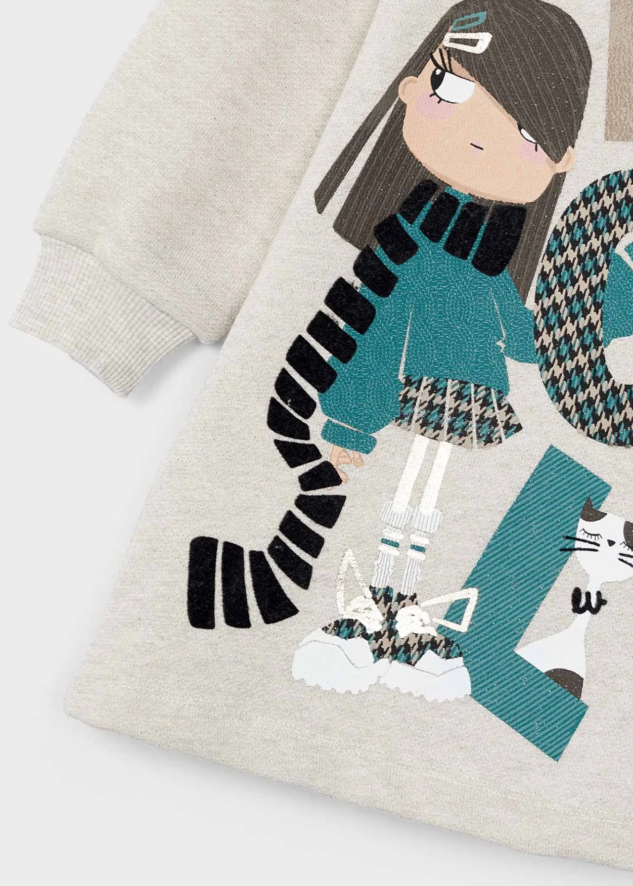Mayoral Girl Print Sweatshirt Dress