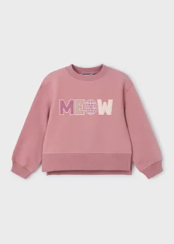 Mayoral Girl Puffed Sleeve Sweatshirt