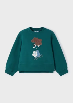 Mayoral Girl Puffed Sleeve Sweatshirt