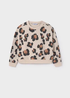 Mayoral Girl Puffed Sleeve Sweatshirt