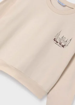 Mayoral Girl Puffed Sleeve Sweatshirt