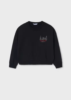 Mayoral Girl Puffed Sleeve Sweatshirt