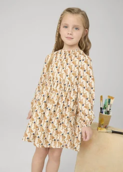Mayoral Girl Puppy Print Flowy Dress