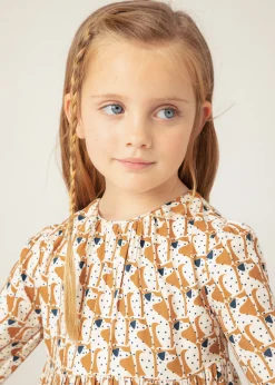 Mayoral Girl Puppy Print Flowy Dress