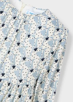 Mayoral Girl Puppy Print Flowy Dress