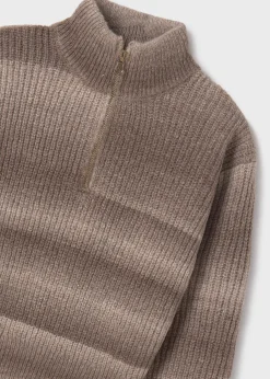 Mayoral Girl Quarter Zip Gradient Sweater